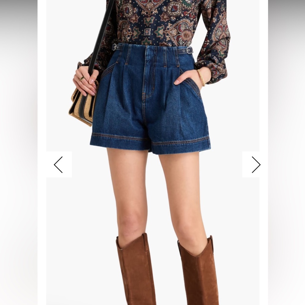 Veronica Beard NWT 29 Jaffe Denim High-Waisted Shorts sold out